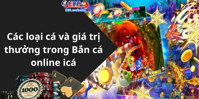 Các loại cá và giá trị thưởng trong Bắn cá online icá